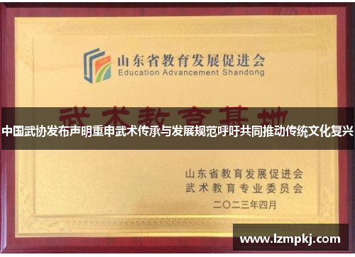 中国武协发布声明重申武术传承与发展规范呼吁共同推动传统文化复兴